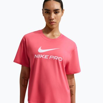 Női edzőpóló Nike Pro Dri-Fit Loose sea coral/white