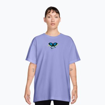 Női teniszpóló Nike Slam Dri-Fit light thistle