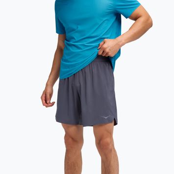 Férfi futóshort HOKA Glide 7'' 2in1 charcoal grey