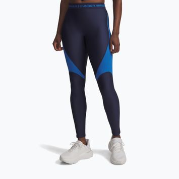 Női leggings Under Armour HeatGear Rib washed navy/blue atlantis/blue atlantis