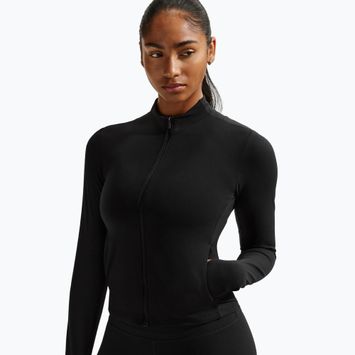 Női Nike Zenvy Dri-Fit teljes cipzáras edzőfelső fekete/cool grey
