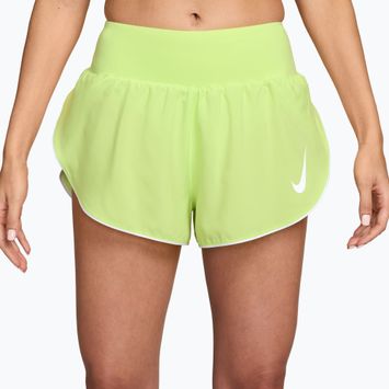 Női futó rövidnadrág Nike Tempo Swoosh Dri-Fit Mid-Rise Brief-Lined light lemon twist/white