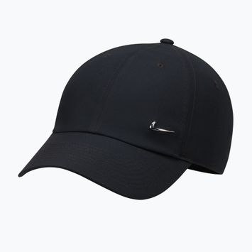 Baseballsapka Nike Dri-Fit Club Unstructured Metal Swoosh 2026 black/metallic silver