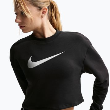 Női edzőfelső Nike Pro Dri-Fit Crew Neck black/metallic silver/white