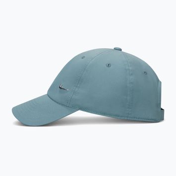 Baseballsapka Nike Dri-Fit Club Unstructured Metal Swoosh Mineral slate/metallic silver