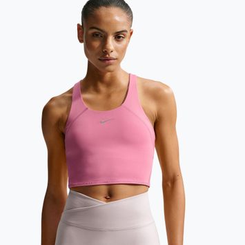 Női futópóló Nike Tempo Medium Support Cropped Sports Bra peony