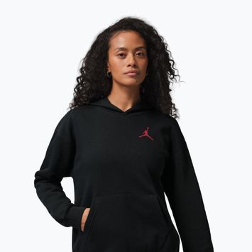 Női pulóver Jordan Fleece Hoodie black/gym red
