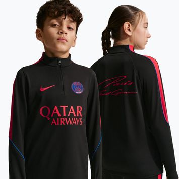 Gyerek futball pulóver Nike Paris Saint-Germain Strike Dri-Fit Soccer Knit Drill Top black/global red/global red