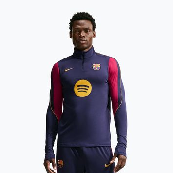 Férfi futball pulóver Nike FC Barcelona Strike Soccer Drill Top blackened blue/mineral yellow
