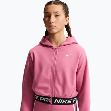 Gyerekpulóver Nike Pro Fleece Dri-Fit Full-Zip peony/peony/black/white