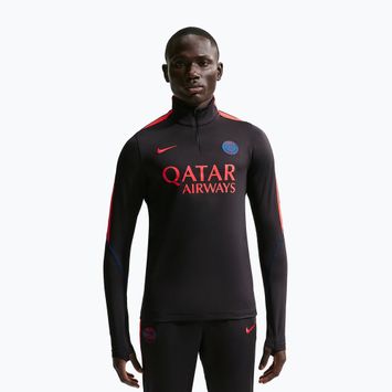 Férfi futball pulóver Nike Paris Saint-Germain Strike Dri-Fit Soccer Knit Drill Top black/global red/global red