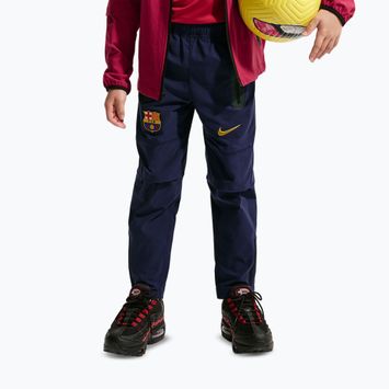 Gyerek futballnadrág Nike FC Barcelona Tech Woven blackened blue/black/mineral yellow