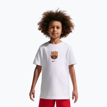 Gyerek póló Nike FC Barcelona Soccer white