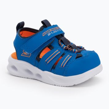 SKECHERS S-Lights Sola Glow kék/lime gyermek szandálok