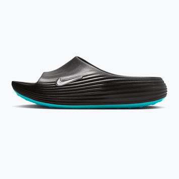 Férfi papucsok Nike ReactX Rejuven8 black/gamma blue/metallic silver