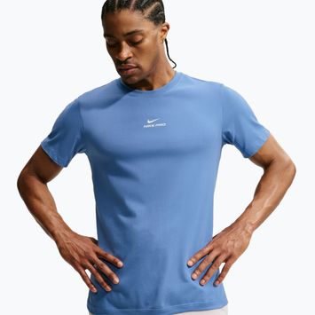 Férfi edző póló Nike Pro indigo storm/white