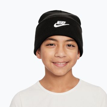 Gyerek téli sapka Nike Peak black heather/white