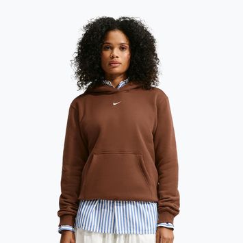Női pulóver Nike Studio Fleece cacao wow/sail