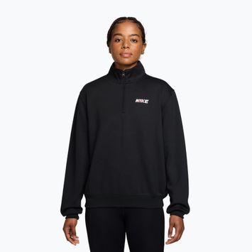 Női edzőpulóver Nike Studio Fleece Sport black/university red/white
