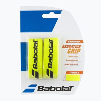 Babolat Grip Sensation tollaslabda ütő csomagolások 2 db. sárga