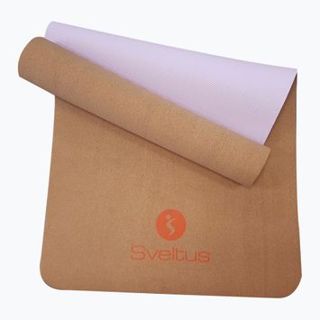 Fitness matrac Sveltus Cork Yoga natural/ lilac