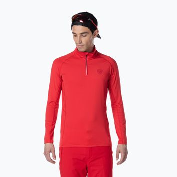 Férfi Rossignol Classique 1/2 Zip sport piros termikus melegítő pulóver