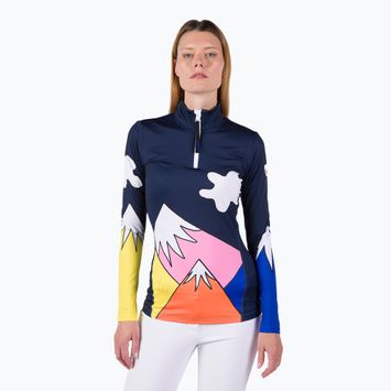 Női sípulóver Rossignol Booster 1/2 Zip Top cosmic blue