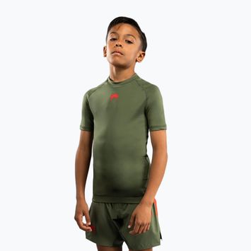 Gyermek edzőpóló Venum Contender Rashguards Jr khaki