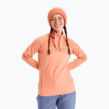 Női pulóver ROXY Sayna Half Zip peach pink roxygram tonal