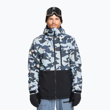 Férfi snowboard kabát Quiksilver Mission Printed Block puzzle camo ice flow