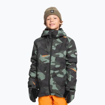Gyerek snowboard kabát Quiksilver Mission Printed puzzle camo sea spray