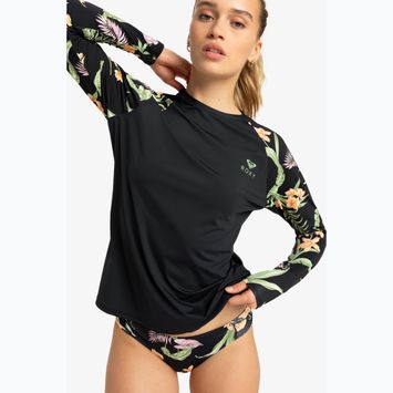 Női úszás hosszú ujjú ROXY Lycra antracit sziget menekülés