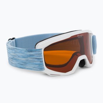 Gyermek síszemüveg Alpina Piney white/skyblue matt/orange