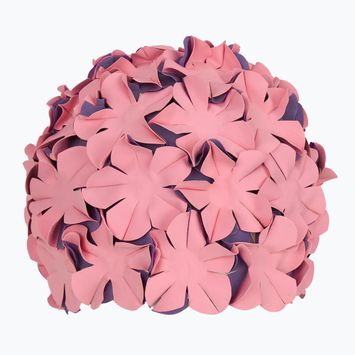 Női úszósapka Fashy Flowers rózsa / lila
