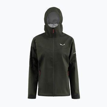Salewa női esőkabát Puez Aqua 4 PTX 2.5L sötét olívazöld