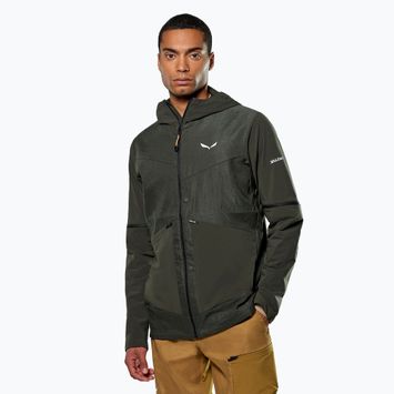 Férfi softshell dzseki Salewa Puez Hemp Dst 2/1 Hyb sötét olívazöld