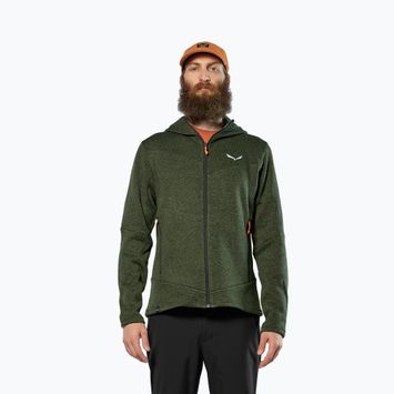 Férfi trekking pulóver Salewa Puez Rocca Polarlite Hood dark olive