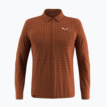 Férfi Salewa Puez Dry L/S ing bombay barna