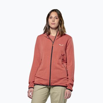 Salewa női trekking pulóver Agner Hemp 2 kapucnis etruscan piros