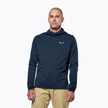 Férfi trekking pulóver Salewa Puez Sun Hoodie navy blézer