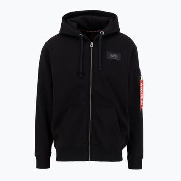 Férfi Alpha Industries Back Print Zip pulóver fekete