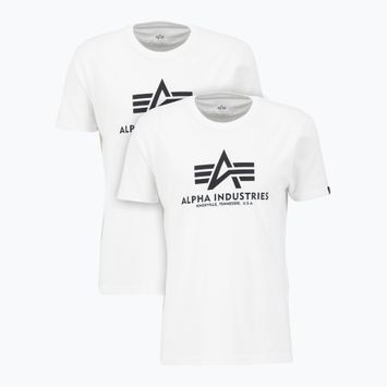 Férfi póló Alpha Industries Basic T 2 db white