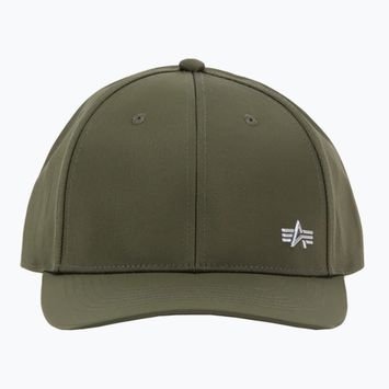 Alpha Industries Metal Label férfi baseball sapka sötét olajzöld színű