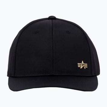 Alpha Industries férfi Metal Label fekete/csillogó arany baseball sapka