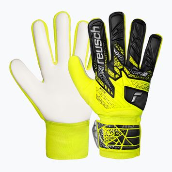 Reusch Attrakt Starter Solid biztonsági sárga/ezüst kapus kesztyű