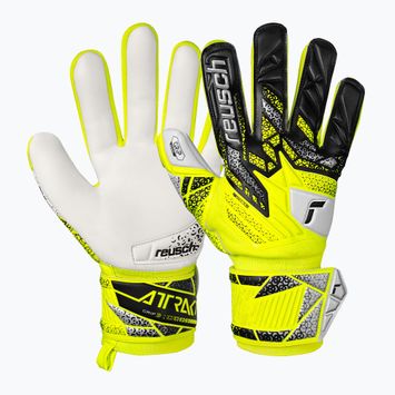 Reusch Attrakt Grip biztonsági sárga/ezüst kapuskesztyű