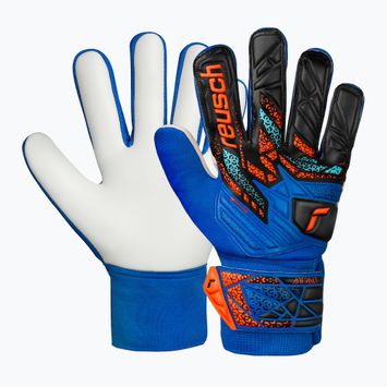 Reusch Attrakt Starter Solid Junior elektromos kék/sokkoló narancssárga gyermek kapuskesztyű