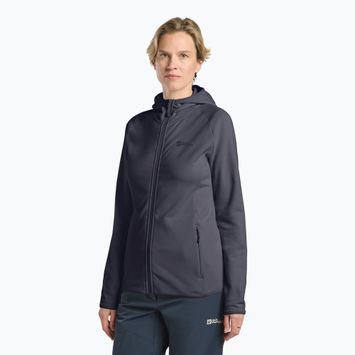 Jack Wolfskin női pulóver Baiselberg kapucnis FZ grafit