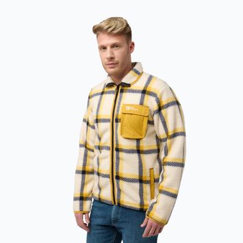 Jack Wolfskin férfi fleece pulóver Felslicht Check panna cotta
