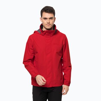 Jack Wolfskin férfi Stormy Point 2L vízálló kabát piros 1111142